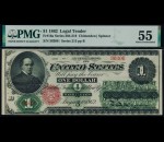 Fr. 16a 1862 $1 Legal Tender PMG 55